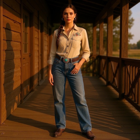 Wrangler Women's High Rise True Straight Leg Jean - vintage 80’s - Picture 5 of 16